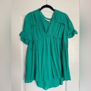 Entro green flowy top size M NWT